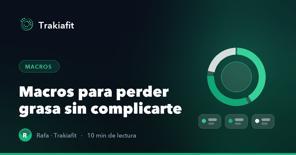 Macros para perder grasa: cómo repartir proteína, carbohidratos y grasas sin complicarte
